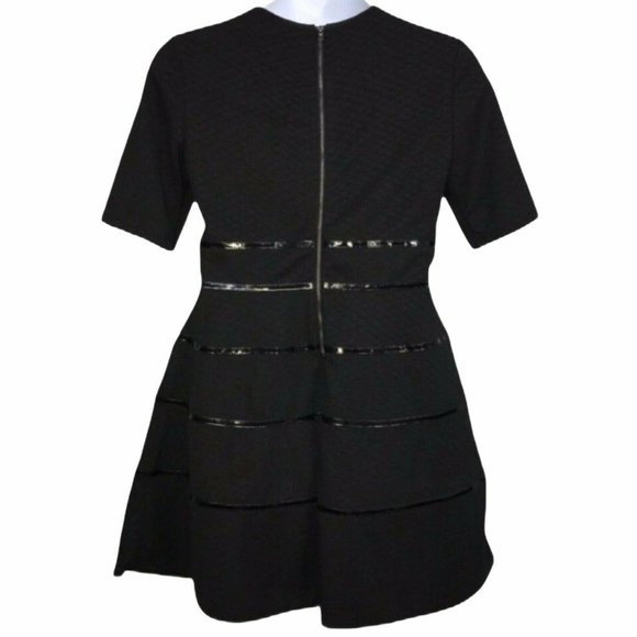 NWT Just... Taylor Black A Line Textured Dress 12 - Picture 6 of 8